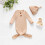 Newborn Hat and Sleeper Set with Mittens Soft Viscose 0-3 2