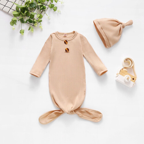 Newborn Hat and Sleeper Set with Mittens Soft Viscose 0-3 1