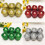 Flamlösa LED-värmeljus guldglitter 12-pack 1