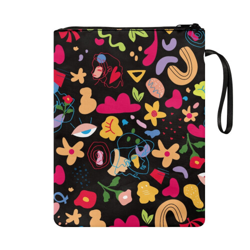 Book Sleeve Protector Protector Wrap Bag Polyester Fabric Zipper Book Carrying Case with Handle Carrying Book Case 1