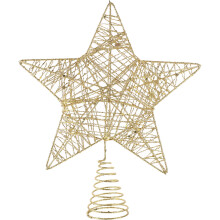 Golden Star Tree Topper for Christmas and Weddings 1 Pack