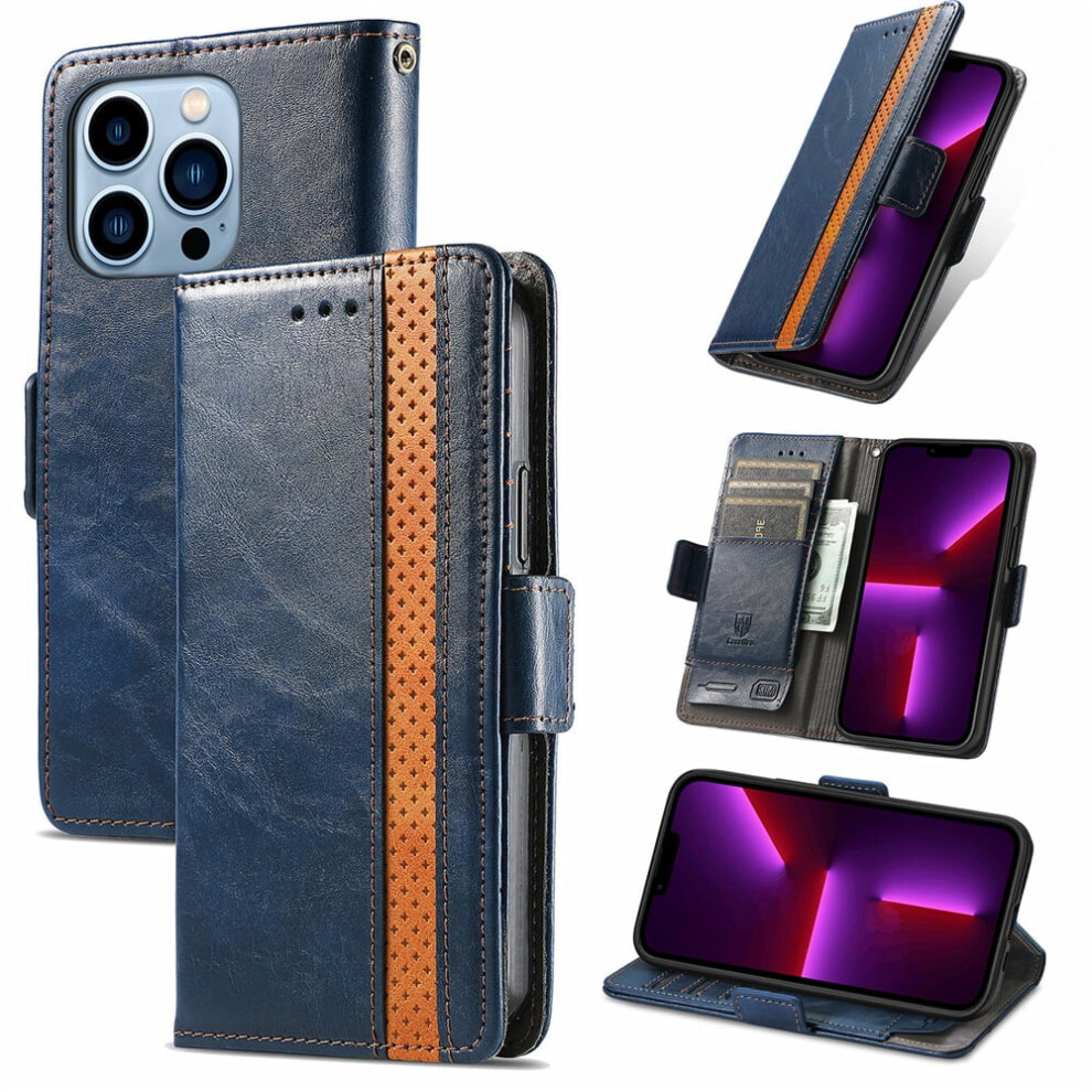 Iphone 12 Pro Max Leather Wallet Case Blue 968604552373
