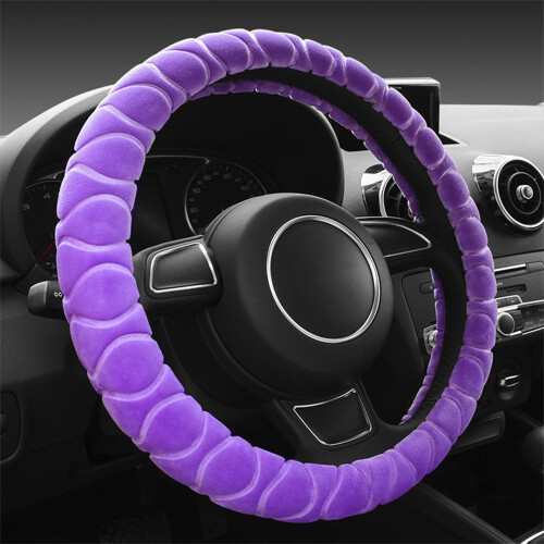 Steering Wheel Cover Polyester Velvet 38cm Elastic