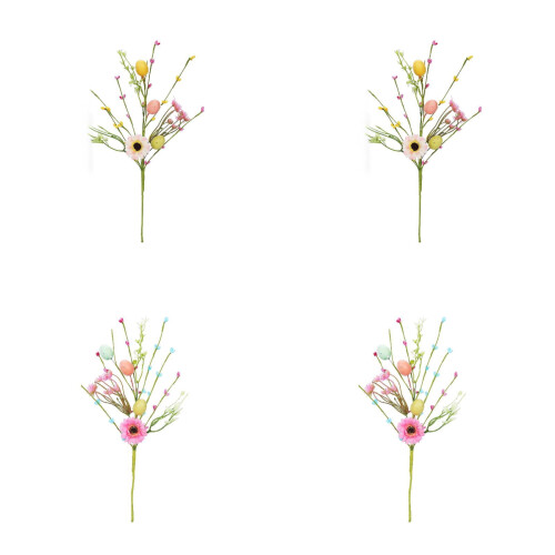 Spring Easter Egg Floral Picks 15.75 inch 4 pcs