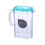 Brocca d'acqua con coperchio, 2,2 litri, quadrata, in plastica trasparente. 1