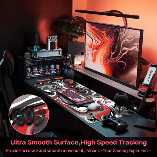 Mousepad Gamer com Padrão Fluido 31,5 x 15,1 polegadas 2