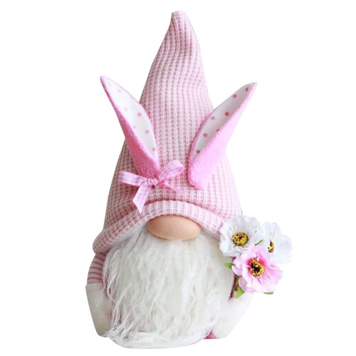 Easter Bunny Doll Desktop Ornament Spring Home Decoration