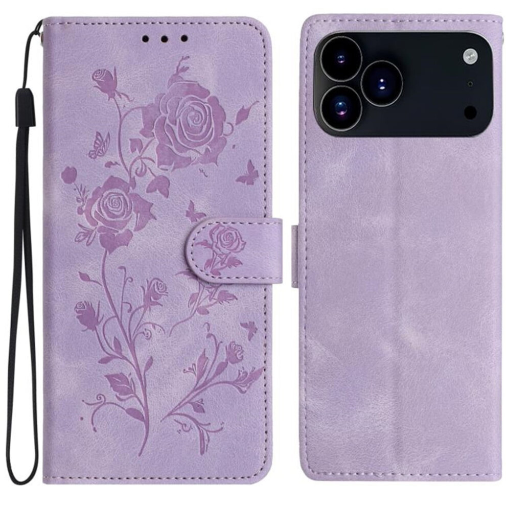 Pu Leather Flip Wallet Case For Iphone 17 Pro Max Purple 968604556920