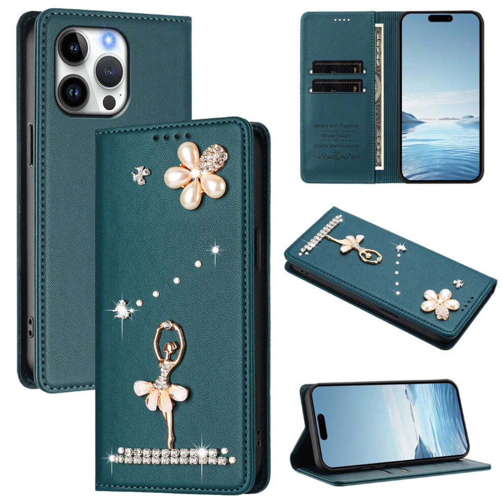 Rfid-Blocking Ballet Girl Flip Wallet For Iphone 13 Pro Max 968604568503