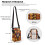Maple Leaf Cat Pattern Underarm Shoulder Bag, Polyester Women Adjustable Shoulder Strap 6