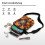 Maple Leaf Cat Pattern Underarm Shoulder Bag, Polyester Women Adjustable Shoulder Strap 7