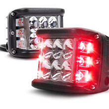 LED Pods 36W White and Amber Strobe Side Lights