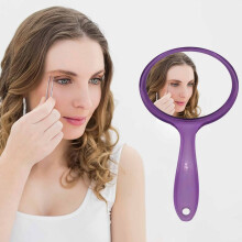 Double-Sided Makeup Mirror 1X/5X Lightweight Compact Travel
