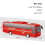 Bybuslegetøj til børn med lys og musik, rød 1