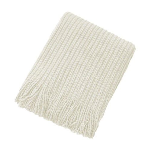 Knitted Throw Blanket with Fringe 50x68 inch 1