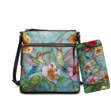 Kožená kabelka Hummingbird Floral Crossbody Hobo
