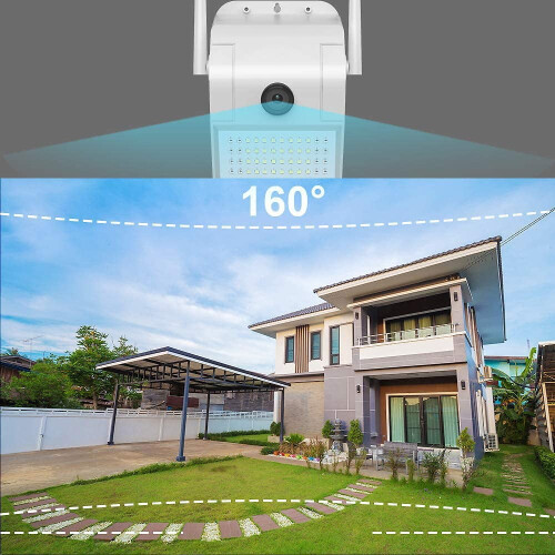 MesaSe WiFi Floodlight Camera 1080p Buitenbeveiligingscamera 2