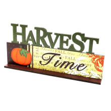 Wooden Halloween Fall Table Signs Harvest Pumpkin
