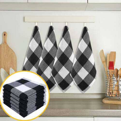 Cotton Dish Towels Absorbent Thick Nonfading Soft 2