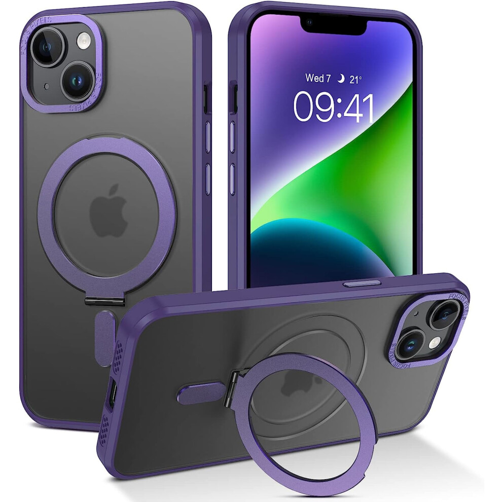 Iphone 14/13 Magnetic Case Â Slim Shockproof Purple 9085618589568