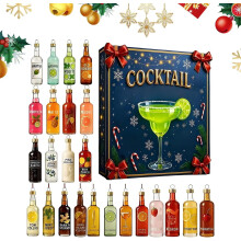 Calendrier de l'Avent Cocktails - 24 boissons avec décoration en acrylique