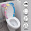 Buntes WC-Sitz-Set mit Marmormuster, elastischem Rand und verstellbarem Stoff 3