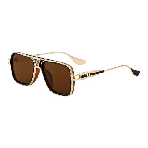 Ανδρικά γυαλιά ηλίου Polarized με τετράγωνο σκελετό Retro Metal UV