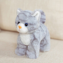 Peluche Chiot avec Moustaches Réalistes 20 cm