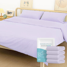 Ensemble de draps jetables violets 3 pièces 210 x 230 cm