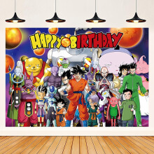 Dragon Ball bursdagsbakgrunn til barnefest 137 cm 84 cm