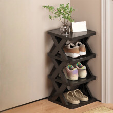 Étagère à chaussures pliable, armoire de rangement en plastique, 1 unité