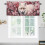 Pink Cherry Blossom Fox Kitchen Curtain Valance Japanese 1