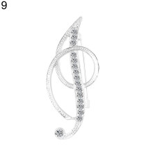 Yesbay rhinestone letter brooch A-Z silver 1 pc