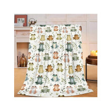 Froschdecke, superweiches Plüsch-Dekorationsbettwäsche, 1 Stück