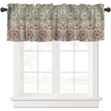 Retro Boho Floral Window Valance William Morris Design