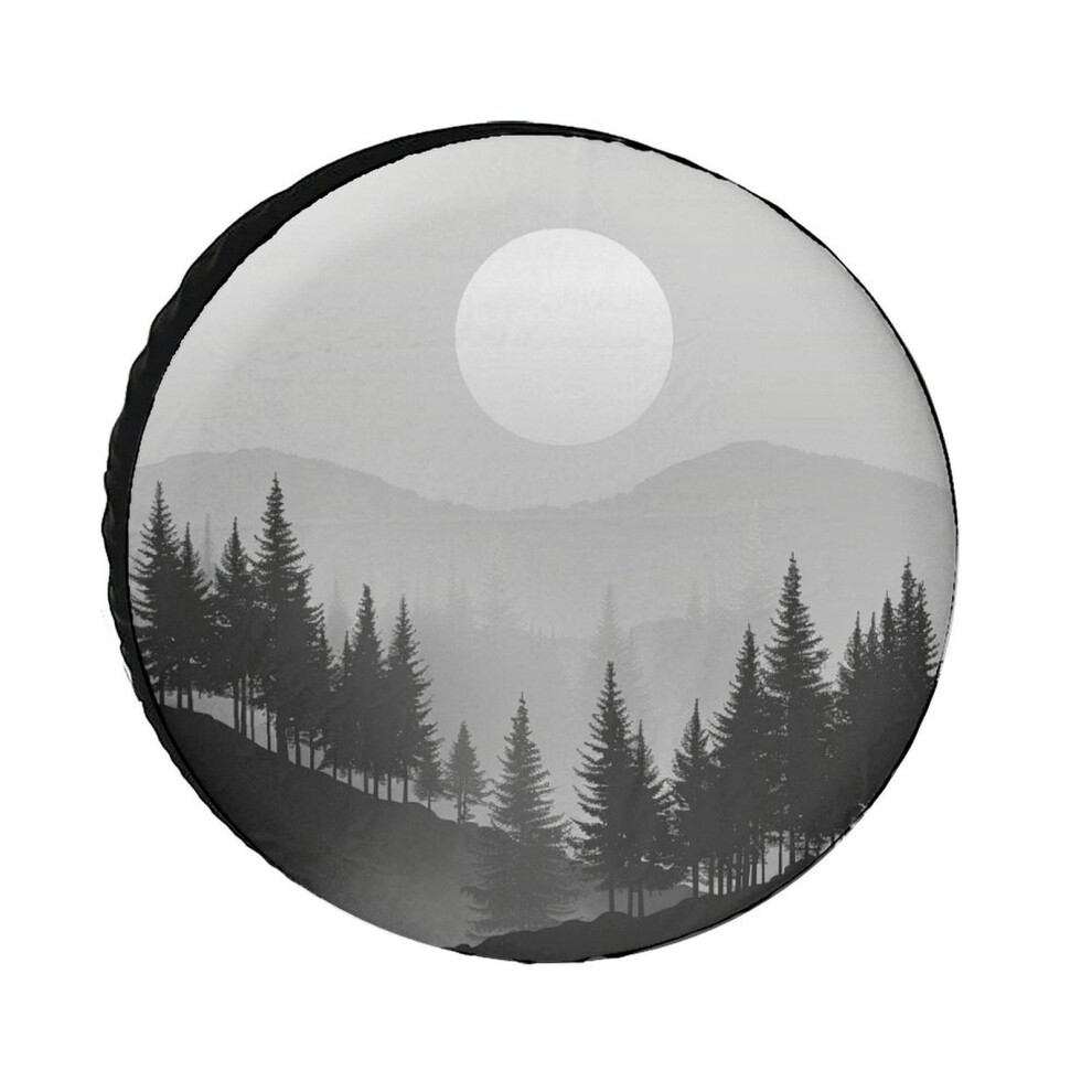 Moon Camper Spare Tire Cover Watercolor Design 14 Inch 968604573064