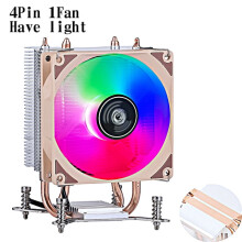 CPU-koelventilator met 2 heatpipes voor LGA2011/2066/2099
