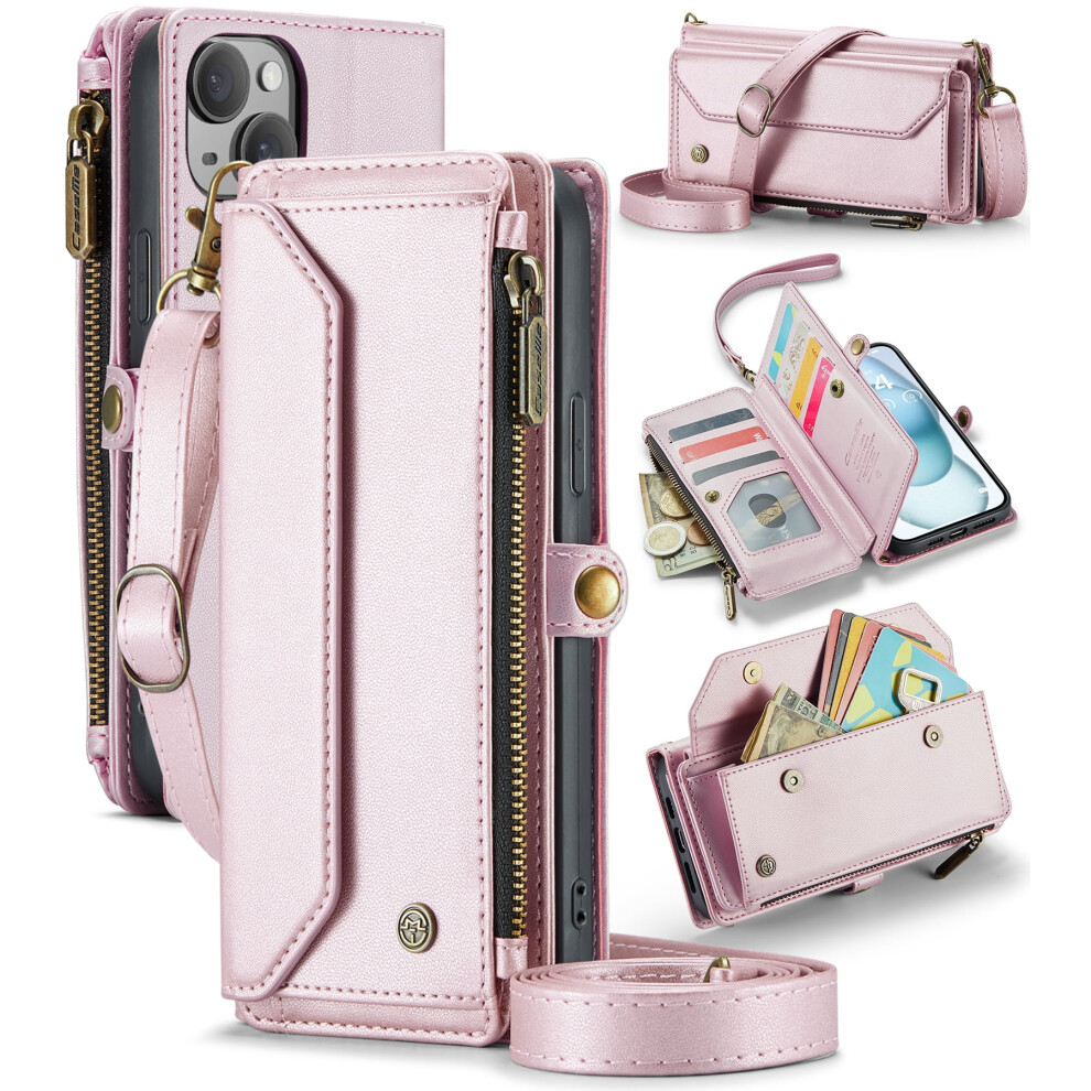 Caseme Leather Wallet Case For Iphone 15 Plus 6.7 Inch With 968604557507