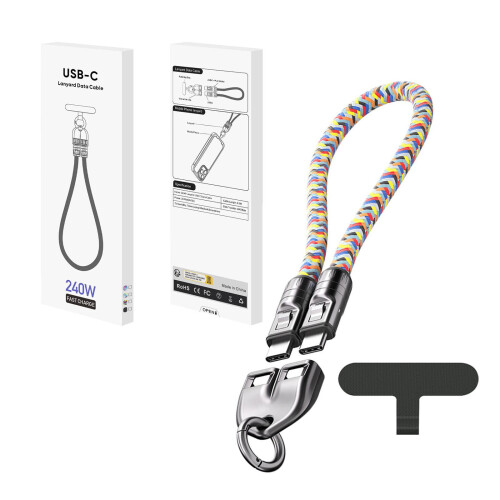 Type-C naar Type-C 240W oplaadkabel draagbare armband11.8