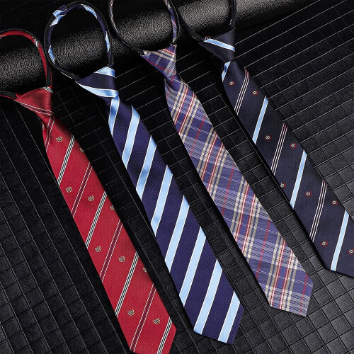 Cravates pré-nouées pour garçons, sangle ajustable, lot de 4