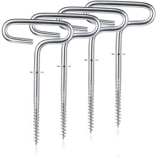Ice fishing shelter anchor threaded tent peg