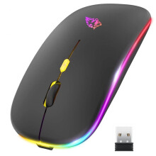 Draadloze muis met Bluetooth en 2,4 GHz dual-mode, oplaadbaar.