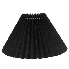 Abat-jour ROSENICE en tissu noir plissé (1 pièce)