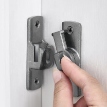 Zwarte schuurdeursluiting van aluminiumlegering (2 stuks)