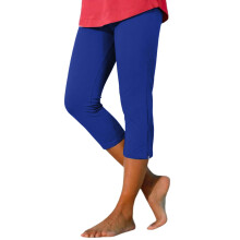 Women's Capri Leggings Blue Lightweight Knee-Length Summer