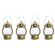4 Lanterne LED Retrò Decorative da Appendere All'Aperto, Decorazioni per la Fattoria, per Feste di Compleanno, Decorazioni Natalizie.