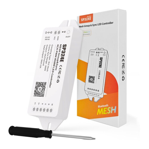 SP324E MESH Network Synchronous 4CH RGBW LED Controller, Long-Distance Lighting Effect Frame Synchronization, Wide Range