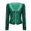 Blazer da donna con paillettes, maniche lunghe, taglio corto 2