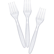 Garfinhos de plástico pequenos para saladas e aperitivos (100 unidades)