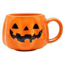 Halloween-Kürbisbecher aus Keramik, 355 ml